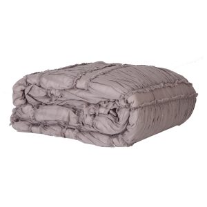 Plaid Kinsley de estilo provenzal fabricado en algodón en color gris combinado con poliéster. 80% algodón 20% poliéster.