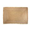 Alfombra Kisai de estilo colonial fabricado en yute en color arena con acabado natural.