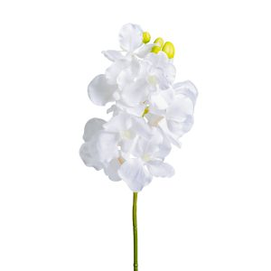 Flor Azahar de estilo clásico fabricado en plástico en color blanco combinado con poliéster.