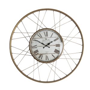 Reloj Greer de estilo art deco fabricado en hierro en color oro combinado con cristal.