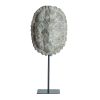 Figura decorativa Caparazón tortuga de estilo nórdico fabricado en resina en color gris combinado con hierro. Producto desmontable.