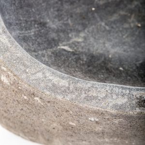 Lavabo Acuario de estilo contemporáneo fabricado en piedra en color gris en color natural.