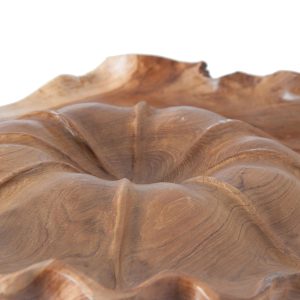 Centro Dallas de estilo étnico fabricado en madera de teka en color marrón con acabado envejecido.