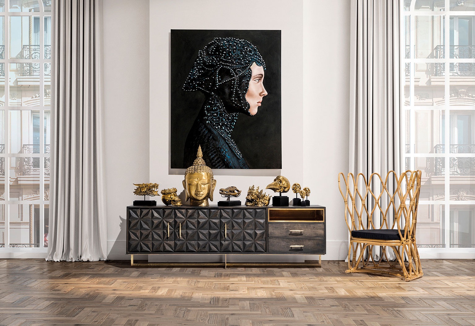 Figura Decorativa Calavera - Imagen 2