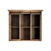 Vitrina modular Ikast de estilo industrial fabricado en madera de pino reciclado en color negro en color natural. Compatible con: 27012.