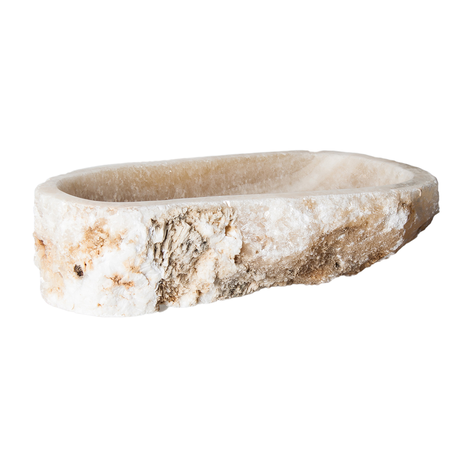 Lavabo Fiona de estilo colonial fabricado en onix en color crema.