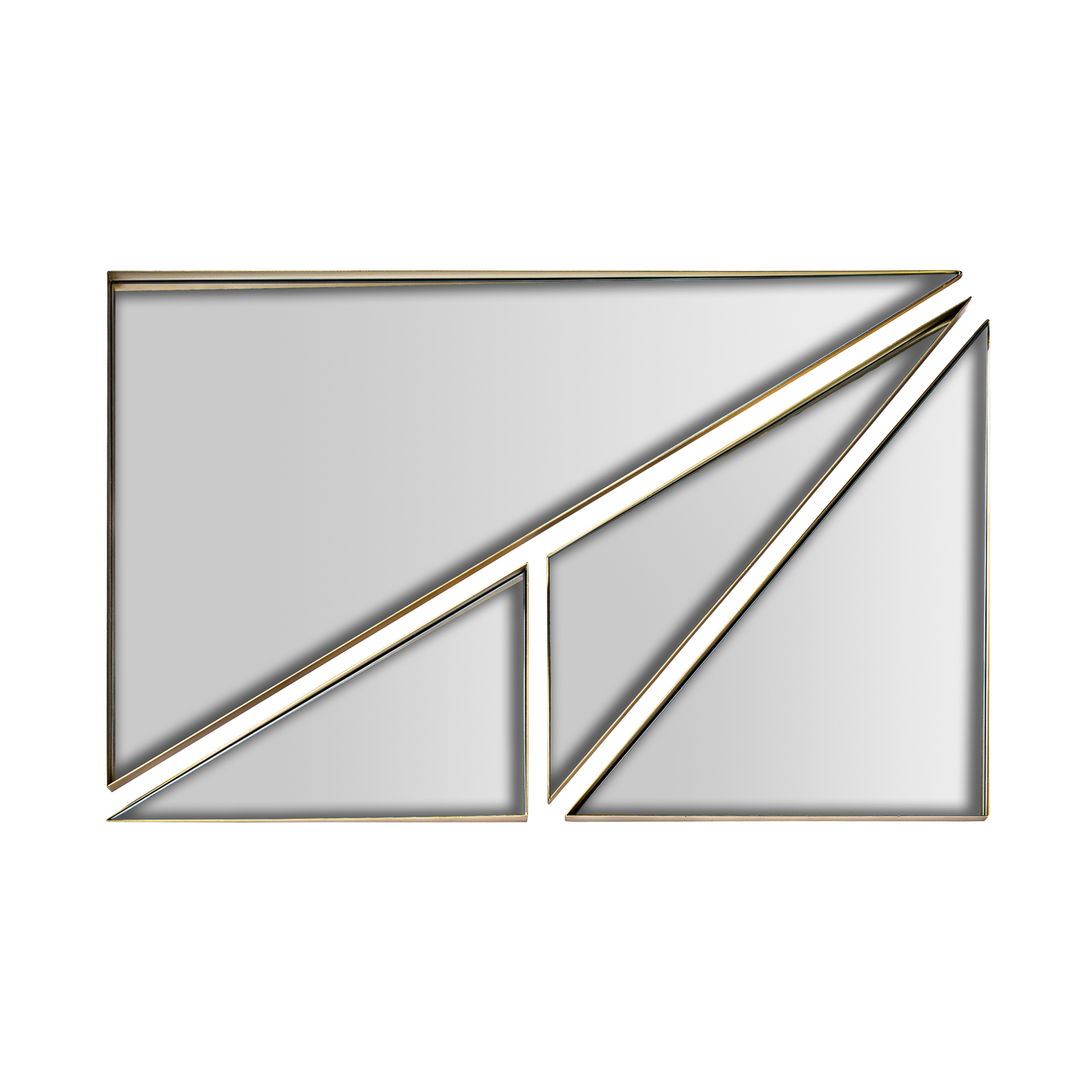 Espejo Kodie de estilo art deco fabricado en espejo en color dorado combinado con latón. Compatible con: 27612 27613 27614 27615.