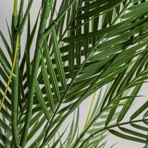 Planta Helecho de estilo colonial fabricado en poliéster en color verde combinado con plástico y acero. Producto plegable.