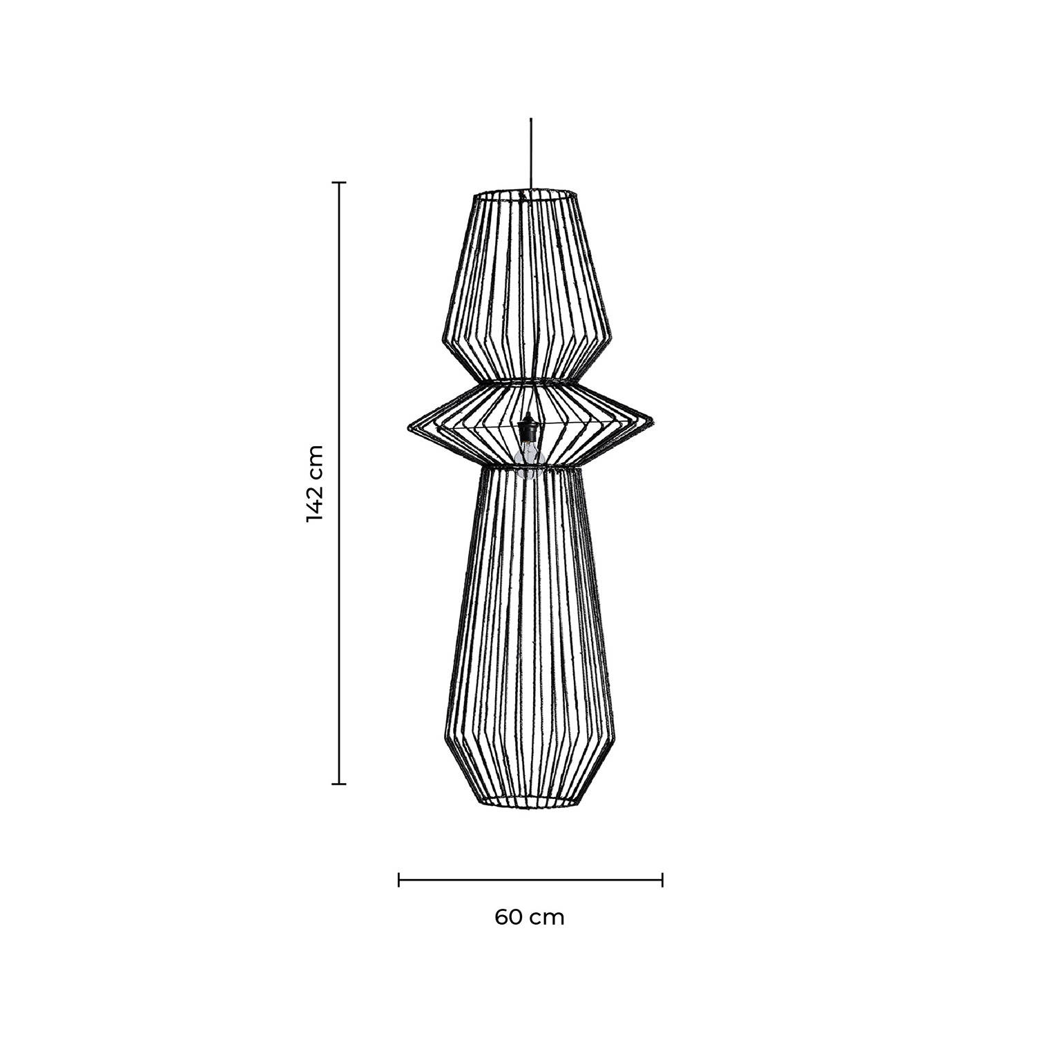 Lámpara De Colgar Plissé Metal - Imagen 3