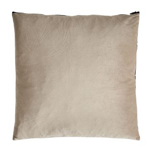 Cojín Achlys de estilo provenzal fabricado en terciopelo en color negro en color oro. Producto desenfundable.