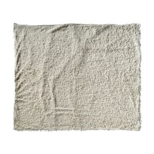 Plaid Canace de estilo nórdico fabricado en algodón en color blanco roto.