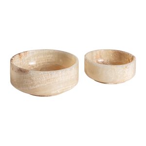 Centro de mesa j 2 de estilo contemporáneo fabricado en onix en color marfil.