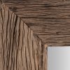 Espejo rectangular samsun de estilo étnico fabricado en madera de pino reciclado en color marrón con acabado envejecido combinado con espejo. Varias maderas: pino mango teka acacia.