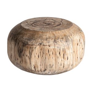 Mesa de centro dharm de estilo étnico fabricado en madera de tamarindo en color marrón con acabado envejecido.