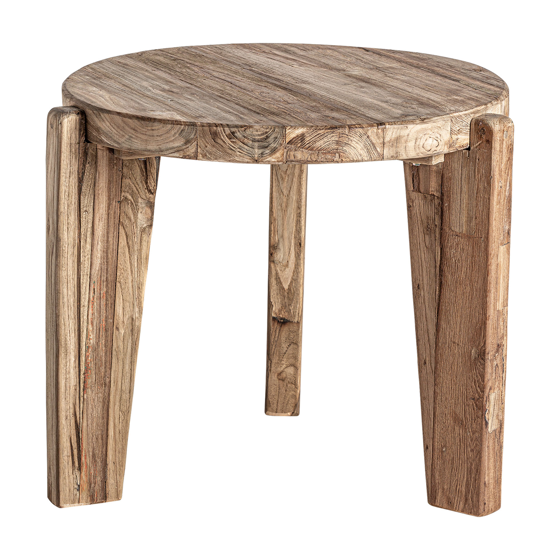 Mesa auxiliar lux de estilo colonial fabricado en madera de teka en color marrón. Producto desmontable.