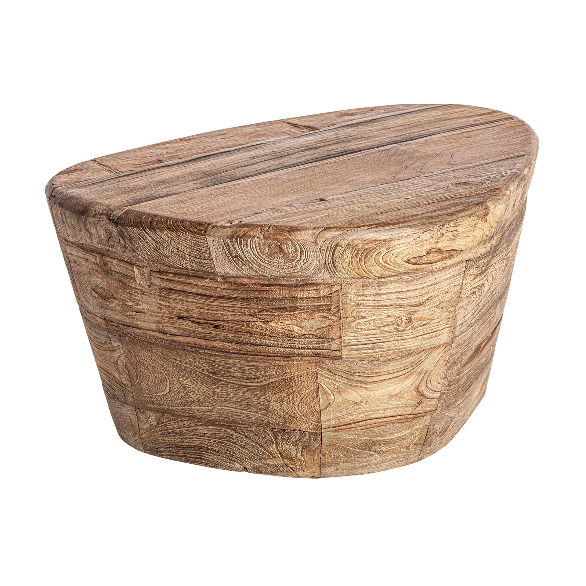 Mesa de centro lestans de estilo contemporáneo fabricado en madera de teka en color marrón.