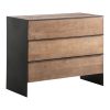Cómoda killeany de estilo industrial fabricado en madera de mango en color marrón combinado con hierro en color negro.
