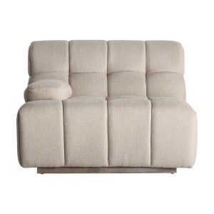 Módulo sofá esquinero Winzer de estilo contemporáneo fabricado en madera de pino en color marrón claro combinado con poliéster en color blanco roto. Compatible con: 33221 33223 33224.