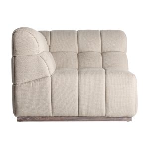 Módulo sofá esquinero Winzer de estilo contemporáneo fabricado en madera de pino en color marrón claro combinado con poliéster en color blanco roto. Compatible con: 33220 33223 33221.