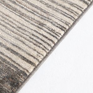 Alfombra shara de estilo colonial fabricado en viscosa en color gris combinado con poliéster.