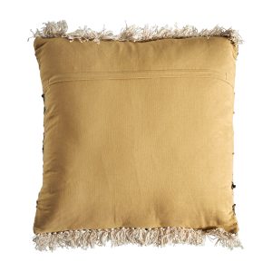 Cojín cuadrada keith en color marrón killim de estilo vintage. Fabricado en yute combinado con poliéster. Producto desenfundable.