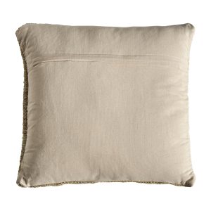 Cojín keith de estilo vintage fabricado en yute en color marrón combinado con poliéster en color beige. Producto desenfundable.