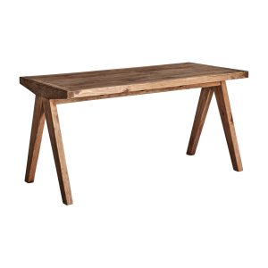 Escritorio crissey de estilo contemporáneo fabricado en madera de pino reciclado en color marrón. Producto desmontable.