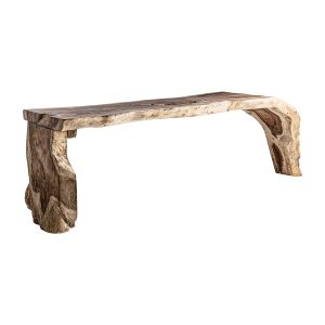 Consola kass de estilo étnico fabricado en madera suar en color marrón.