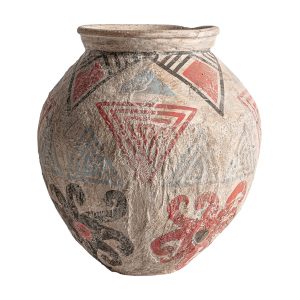 Tinaja Didac de estilo étnico fabricado en terracota en color multicolor.