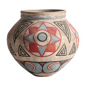 Tinaja Heneo de estilo étnico fabricado en terracota en color multicolor.