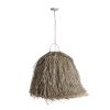 Lámpara de colgar de estilo boho fabricado en fibra natural en color marrón.