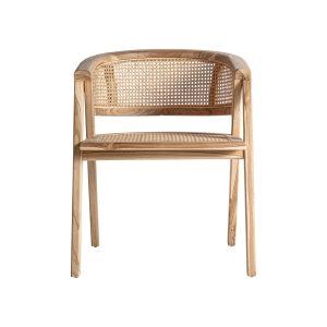 Silla eane de estilo contemporáneo fabricado en madera de teka en color marrón combinado con raíz teka.