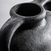 Jarrón ibor en color negro de estilo contemporáneo. Fabricado en terracota.
