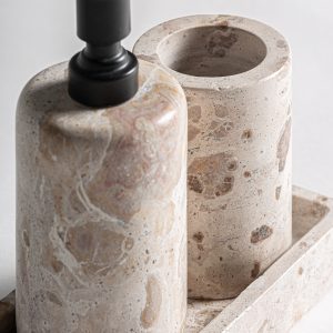 Set de aseo j 3 chiron en color tonos en marrón de estilo contemporáneo. Fabricado en mármol.