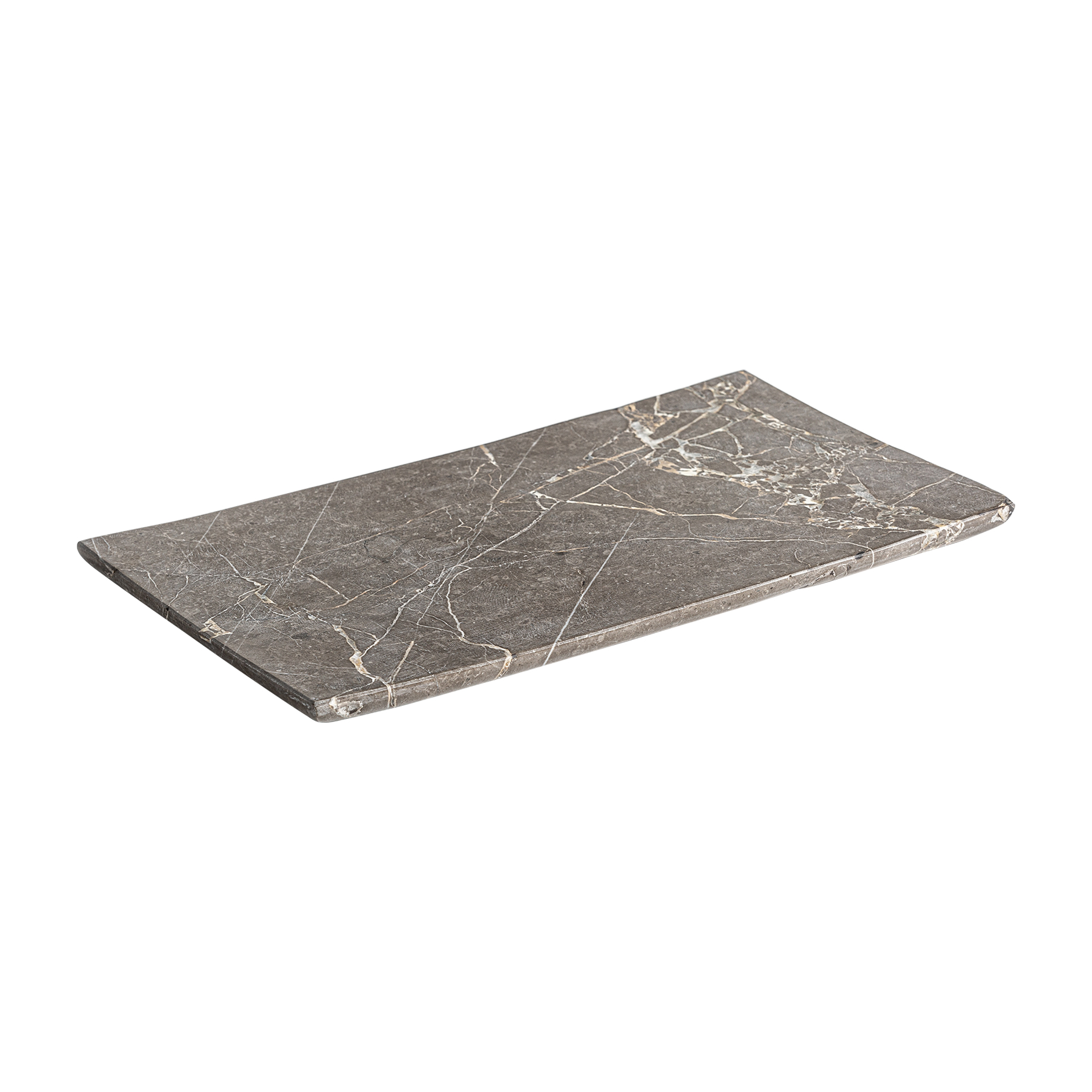 Bandeja legyeh en color gris de estilo art deco. Fabricado en mármol.