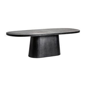 Mesa comedor nauen de estilo art deco fabricado en madera de mango en color negro. Producto desmontable.