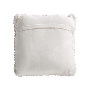 Cojín aleph en color gris de estilo shabby chic. Fabricado en pet combinado con poliéster.