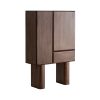 Armario craigh de estilo contemporáneo fabricado en madera de mango en color marrón combinado con acero. Producto desmontable.