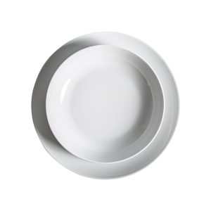 Vajilla j 18 Martina de estilo art deco fabricado en porcelana en color blanco.