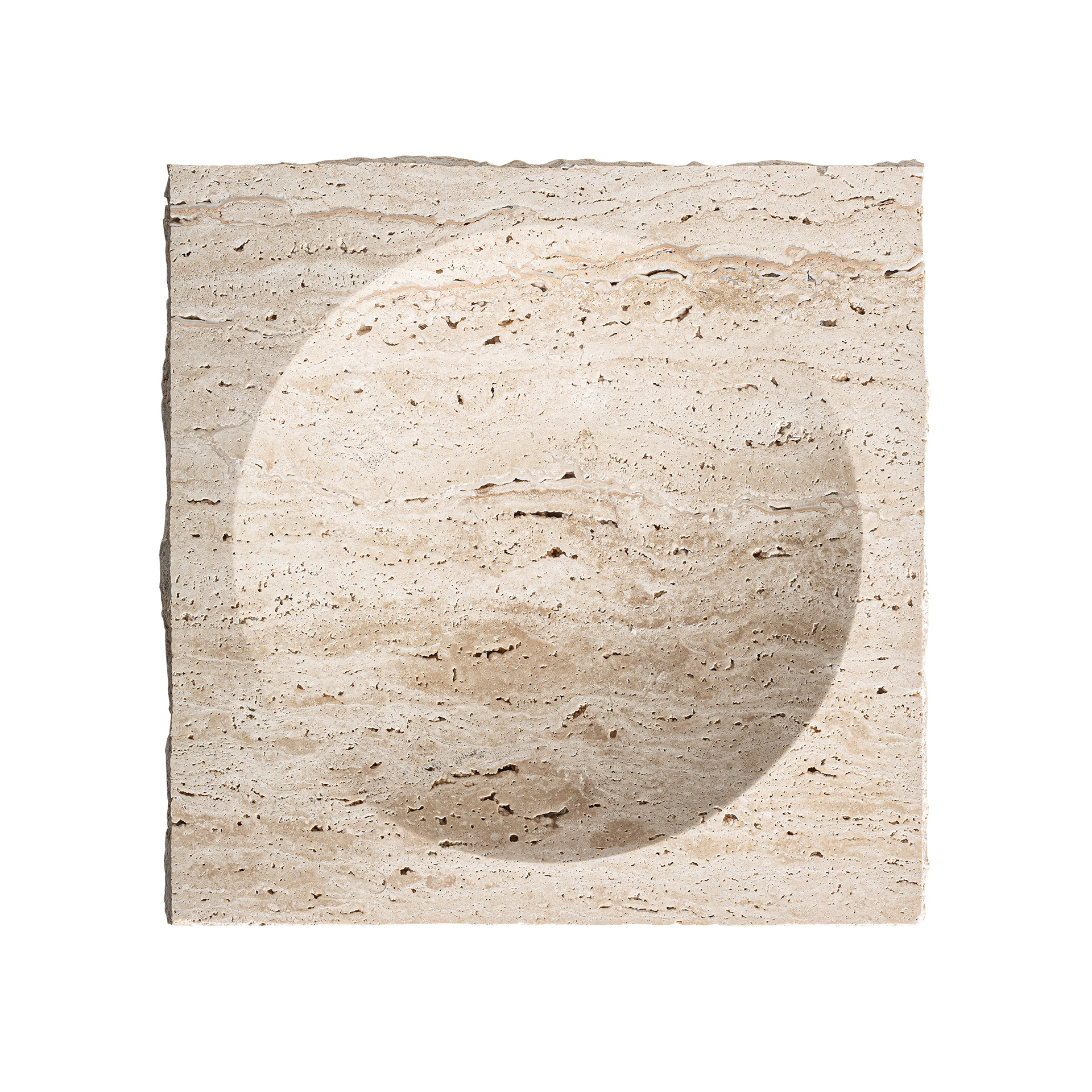 Bandeja Tetbury de estilo art deco fabricado en mármol en color beige.