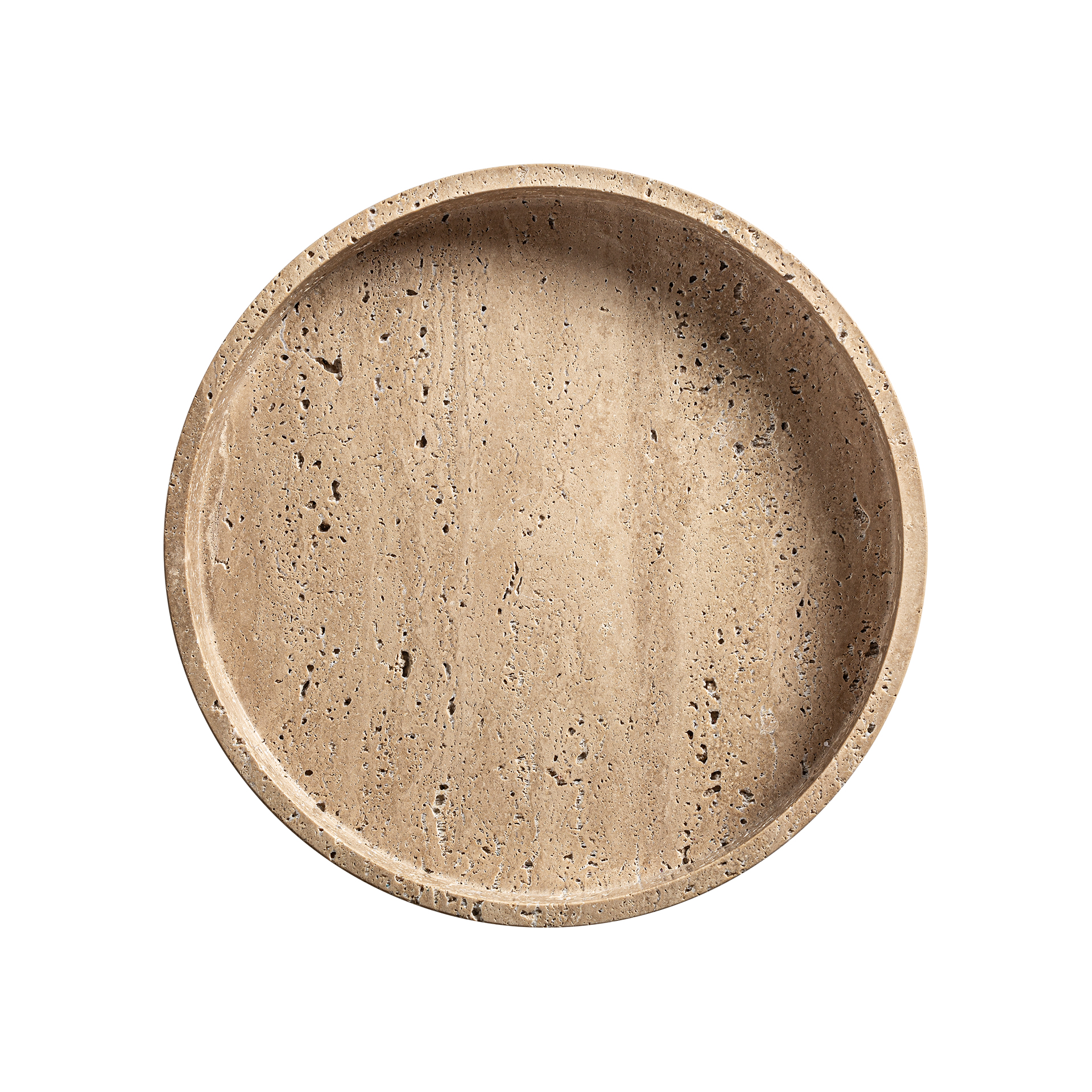 Bandeja Tetbury de estilo art deco fabricado en mármol en color beige.