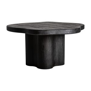 Mesa comedor wortz de estilo art deco fabricado en madera de acacia en color negra.