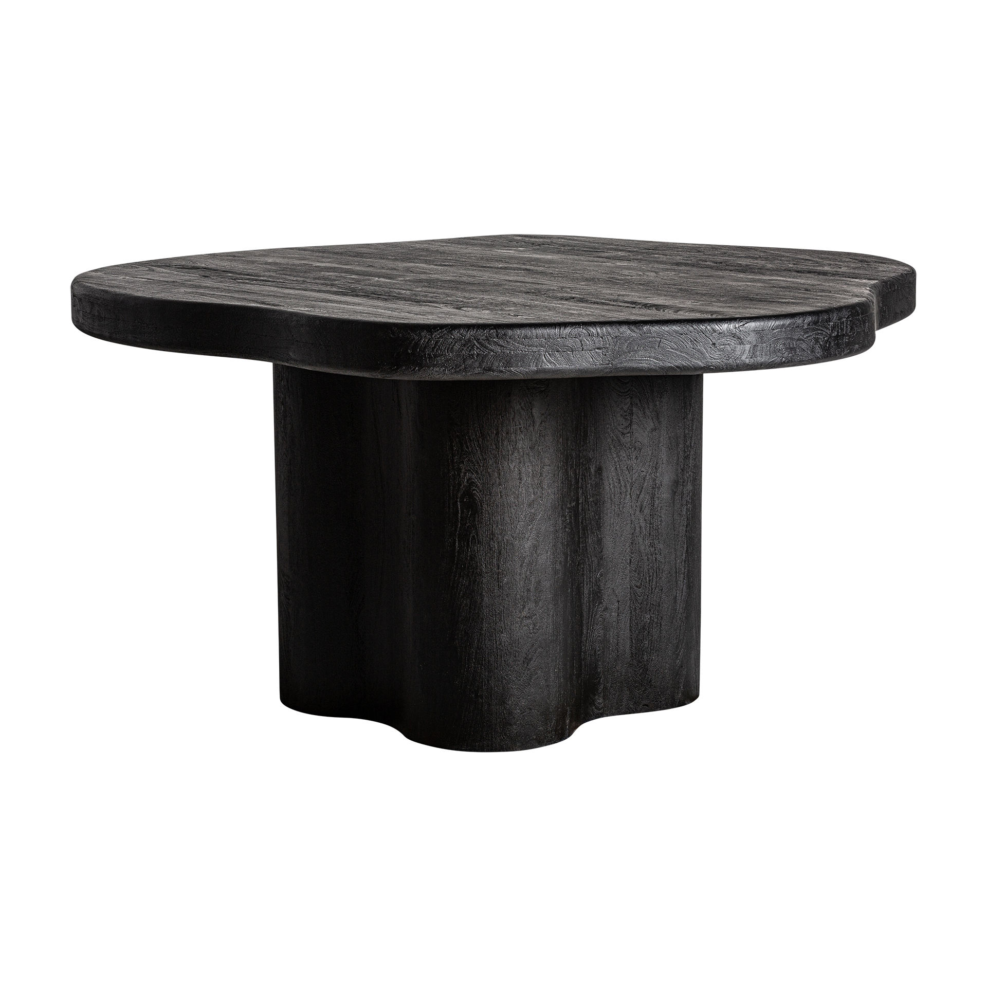 Mesa comedor wortz de estilo art deco fabricado en madera de acacia en color negra.