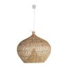 Lámpara de colgar Koba de estilo boho fabricado en bambú en color marrón claro.