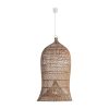 Lámpara de colgar Campana de estilo boho fabricado en bambú en color marrón.