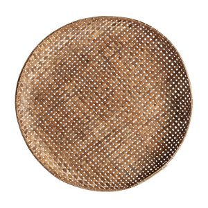 Panel decorativo j 3 de estilo boho fabricado en bambú en color marrón.