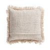 Cojín clancy de estilo provenzal fabricado en algodón en color tonos en marrón combinado con poliéster.