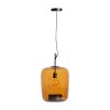 Lámpara de colgar Cubik de estilo contemporáneo fabricado en cristal en color ambar con acabado traslúcido. Producto desmontable.