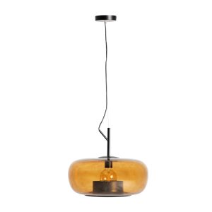 Lámpara de colgar Solaris de estilo contemporáneo fabricado en cristal en color ambar con acabado traslúcido. Producto desmontable.