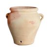 Jarrón kaless en color crema de estilo colonial. Fabricado en arcilla.